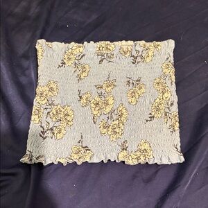 Rue21 Blue and Yellow Floral Crop Top